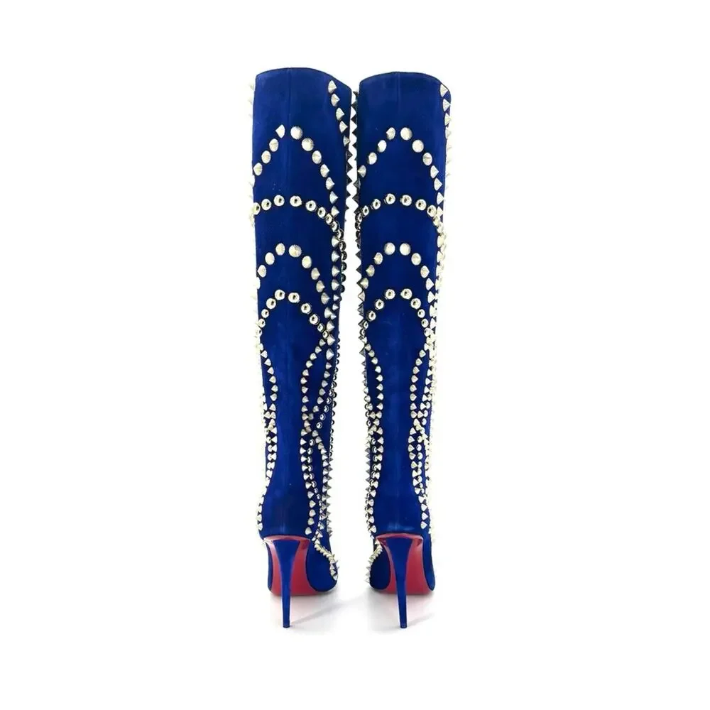 NIB Christian Louboutin Astrilarge Botta Pika 100 Galactiqueen OTK Boots 37